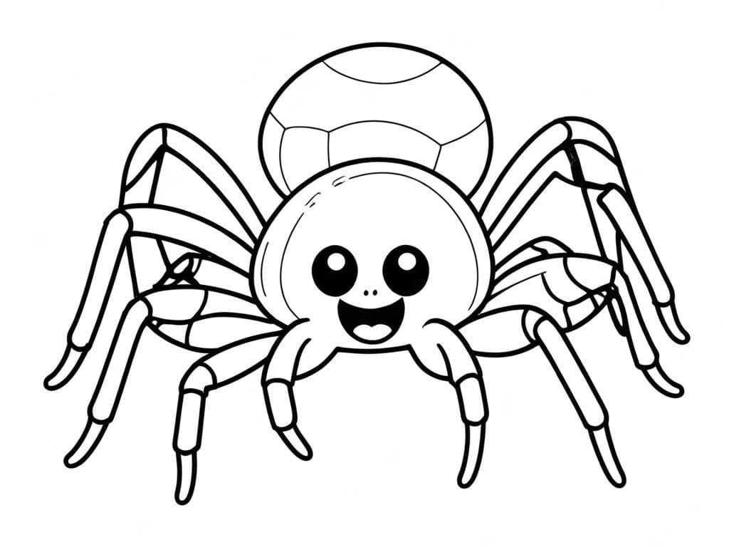 Lachende Spinne Ausmalbild