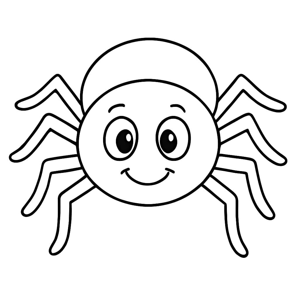 Spinne für Kinder Ausmalbild