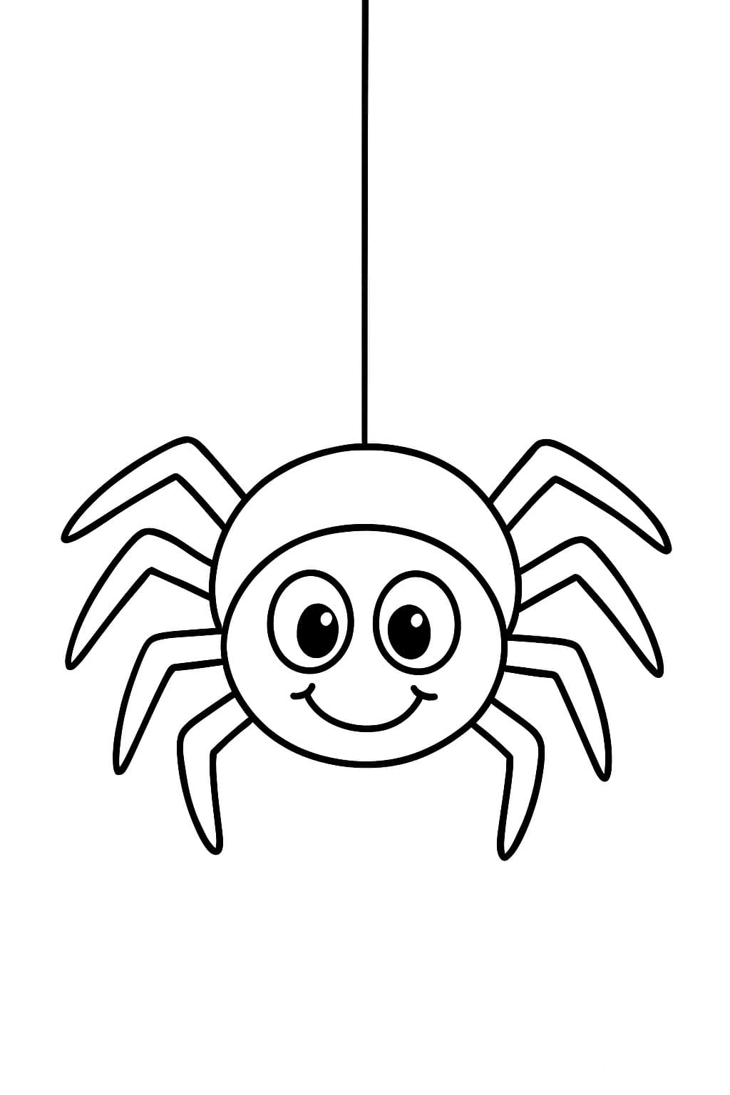 Spinne im Spinnennetz Ausmalbild