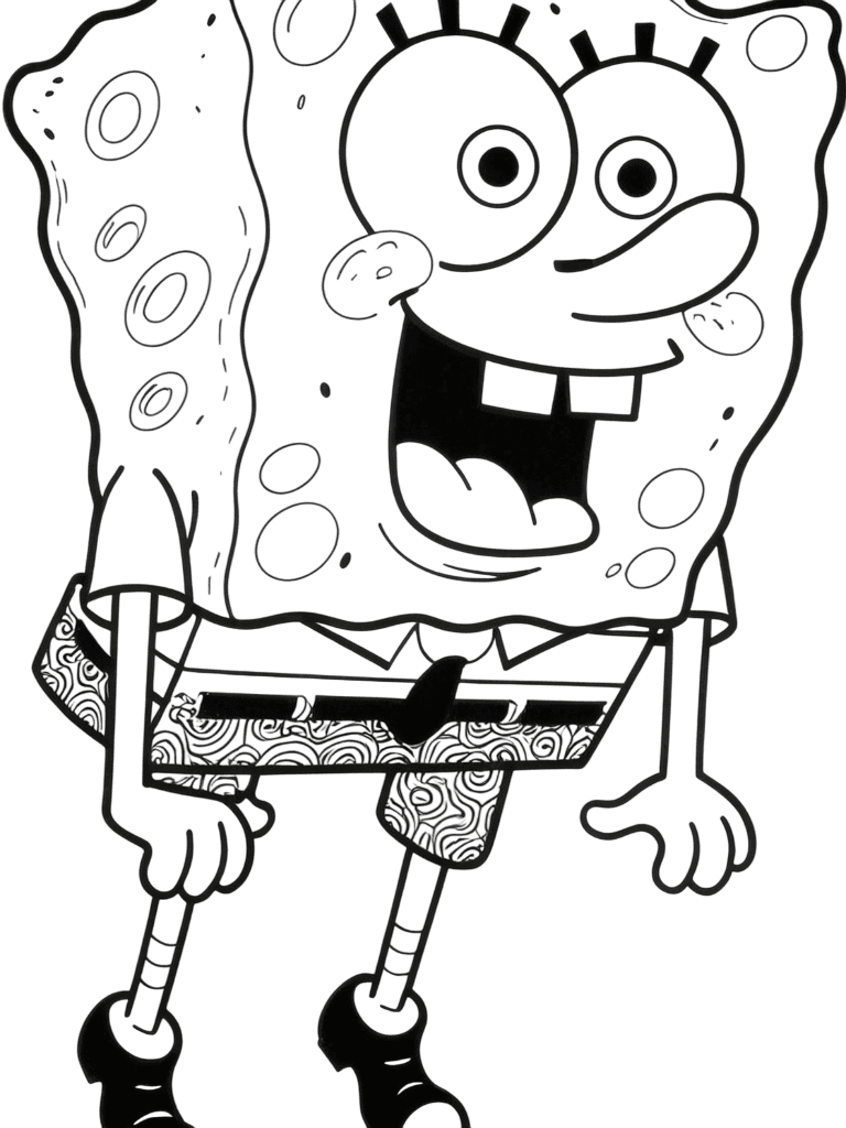 Spongebob glücklich Ausmalbild