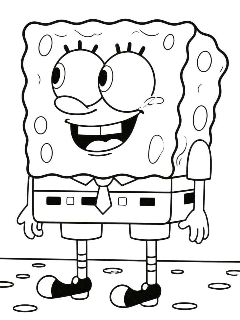 Spongebob neugierig Ausmalbild