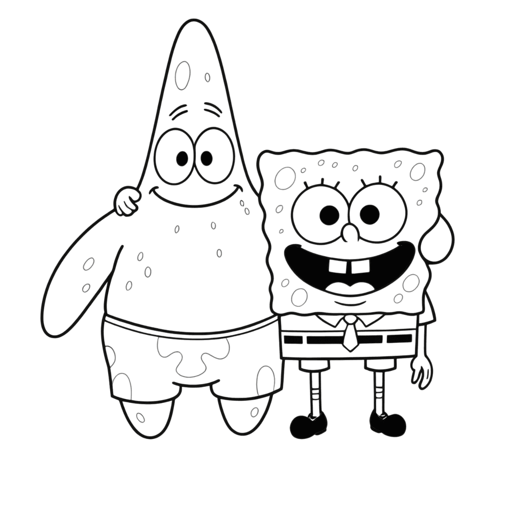Spongebob und Patrick Ausmalbild