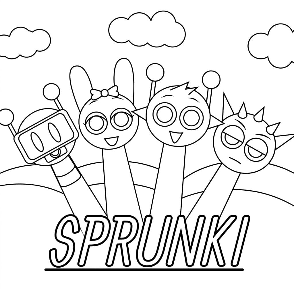 Sprunki Ausmalbild