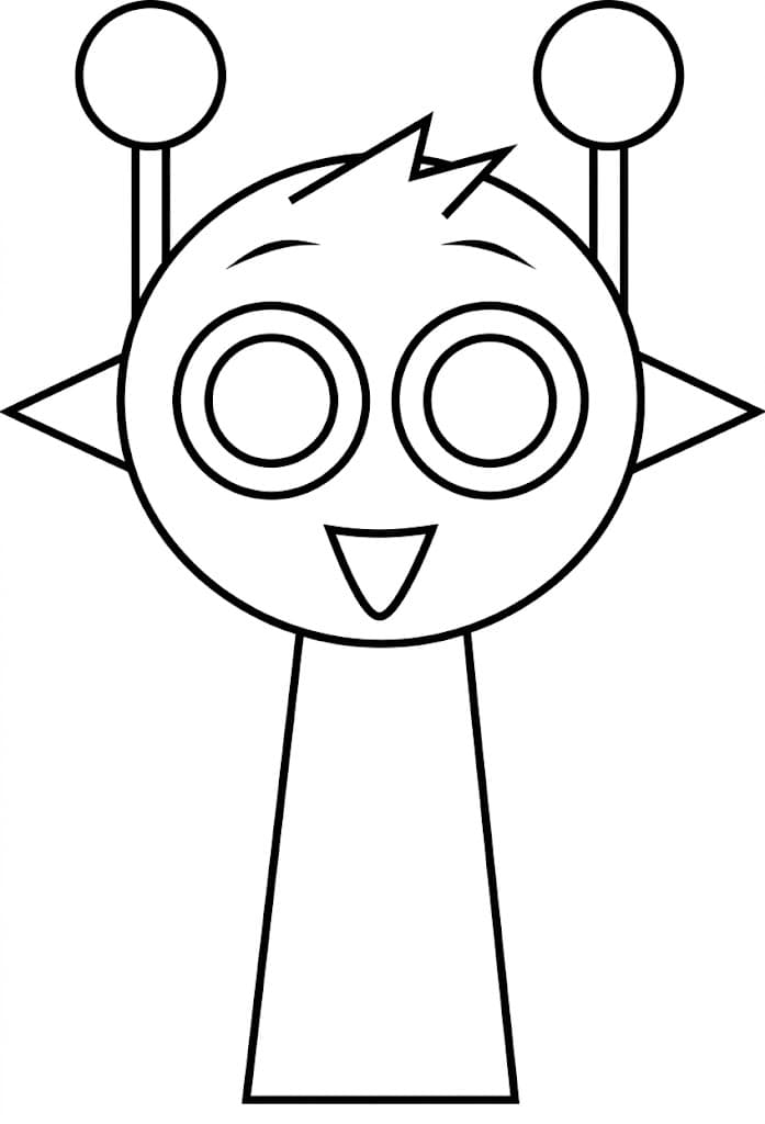 Sprunki Simon Ausmalbild