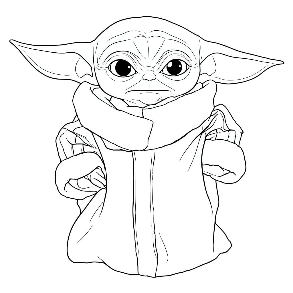 Grogu – Baby Yoda – Star Wars Malvorlage zum Ausmalen