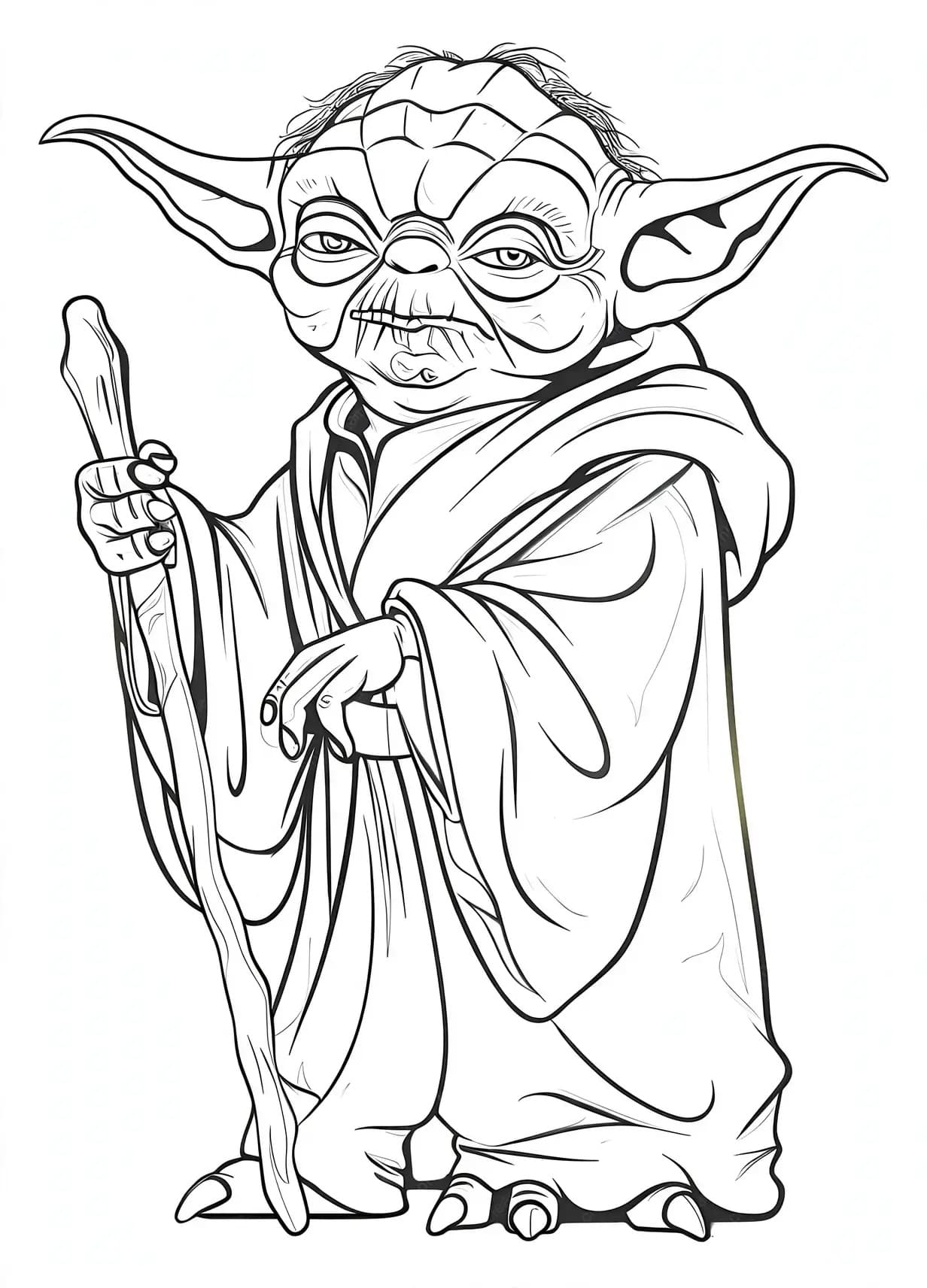 Meister Yoda – Star Wars Malvorlage zum Ausmalen