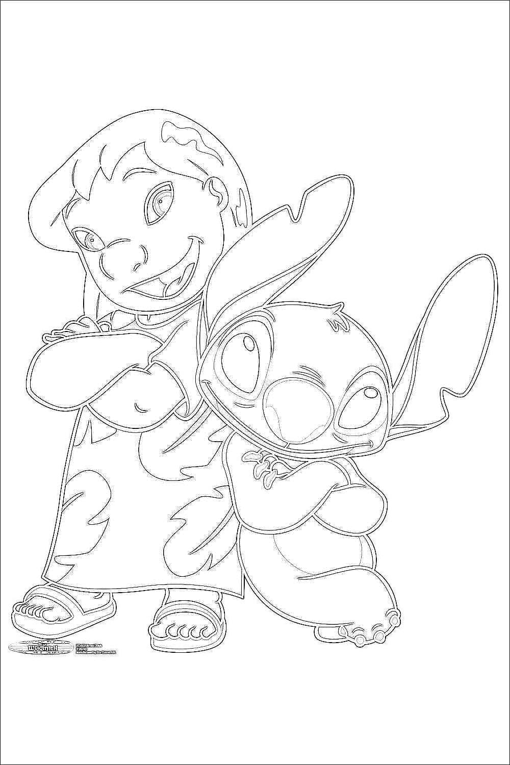 Lilo & Stitch zum Ausmalen