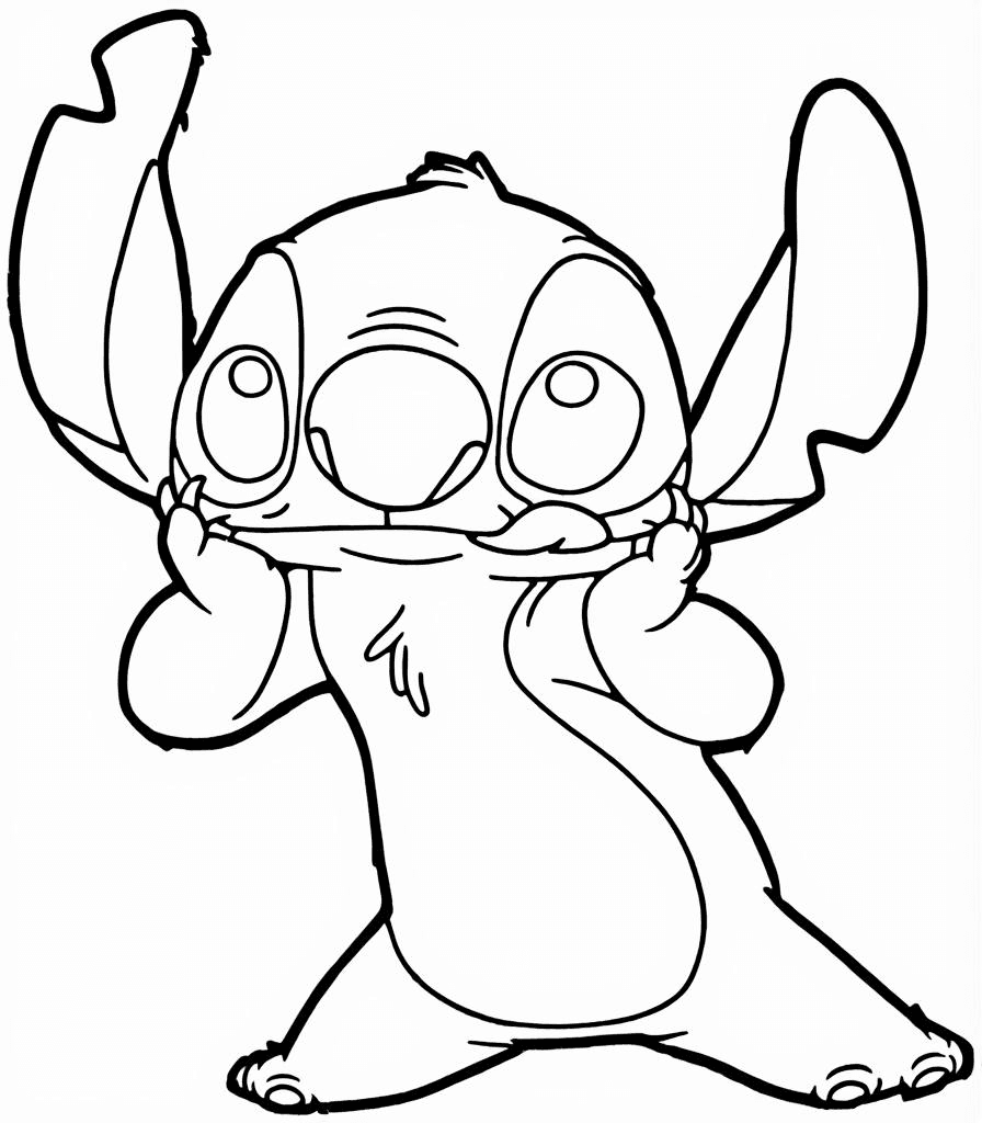 Stitch hungrig zum Ausmalen