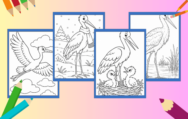 Storch Ausmalbilder
