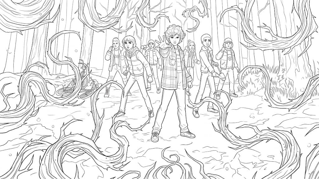 Stranger Things Ausmalbild