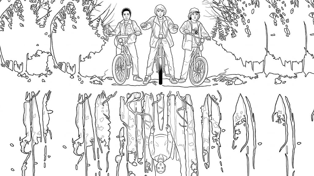 Stranger Things Schattenwelt Ausmalbild