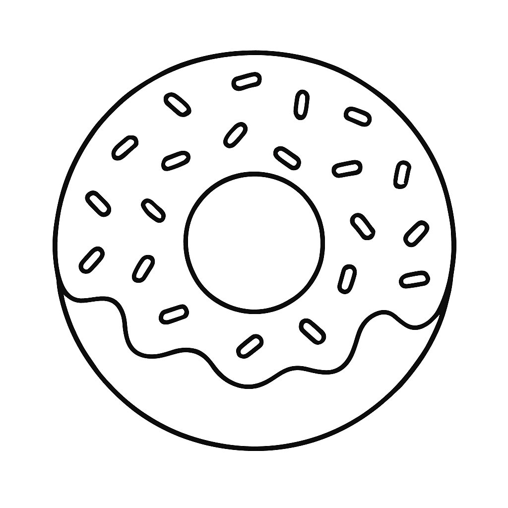 Donut Ausmalbild