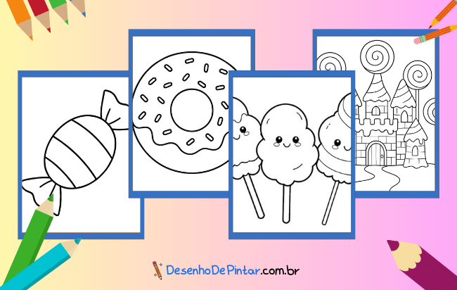 Süßigkeiten Ausmalbilder