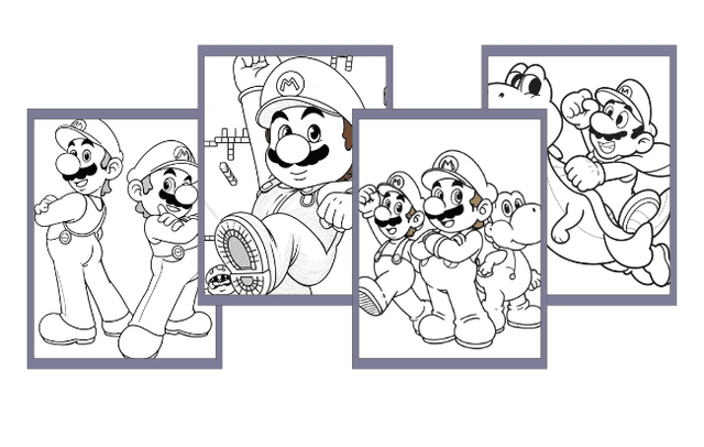 Super Mario Ausmalbilder