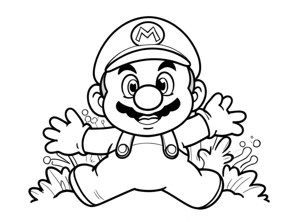 Kleiner Super Mario zum Ausmalen