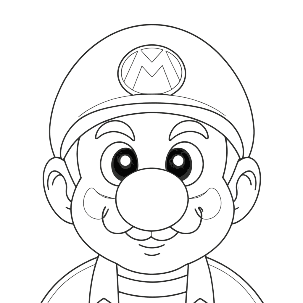 Mario zum Drucken und Ausmalen