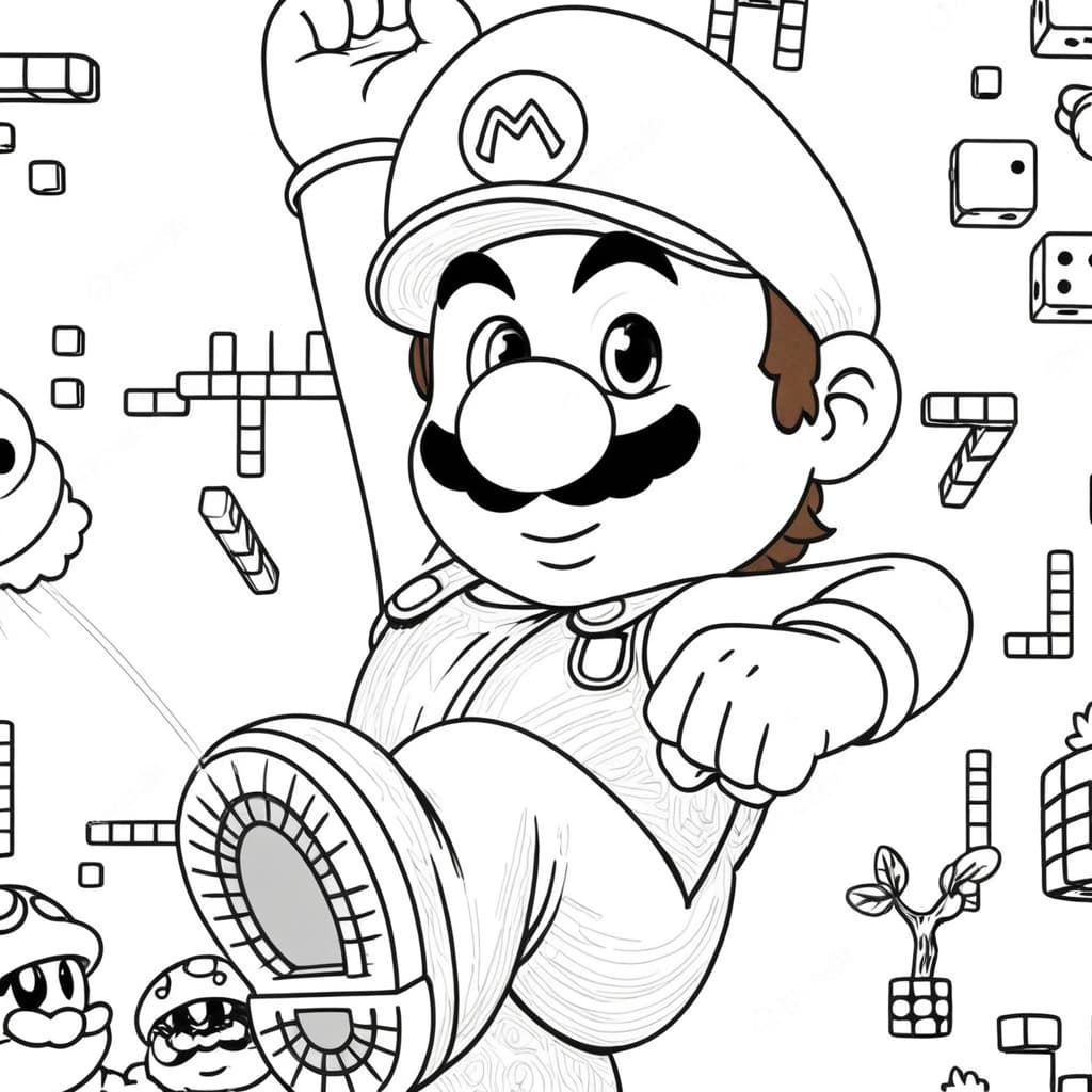 Super Mario World zum Anmalen