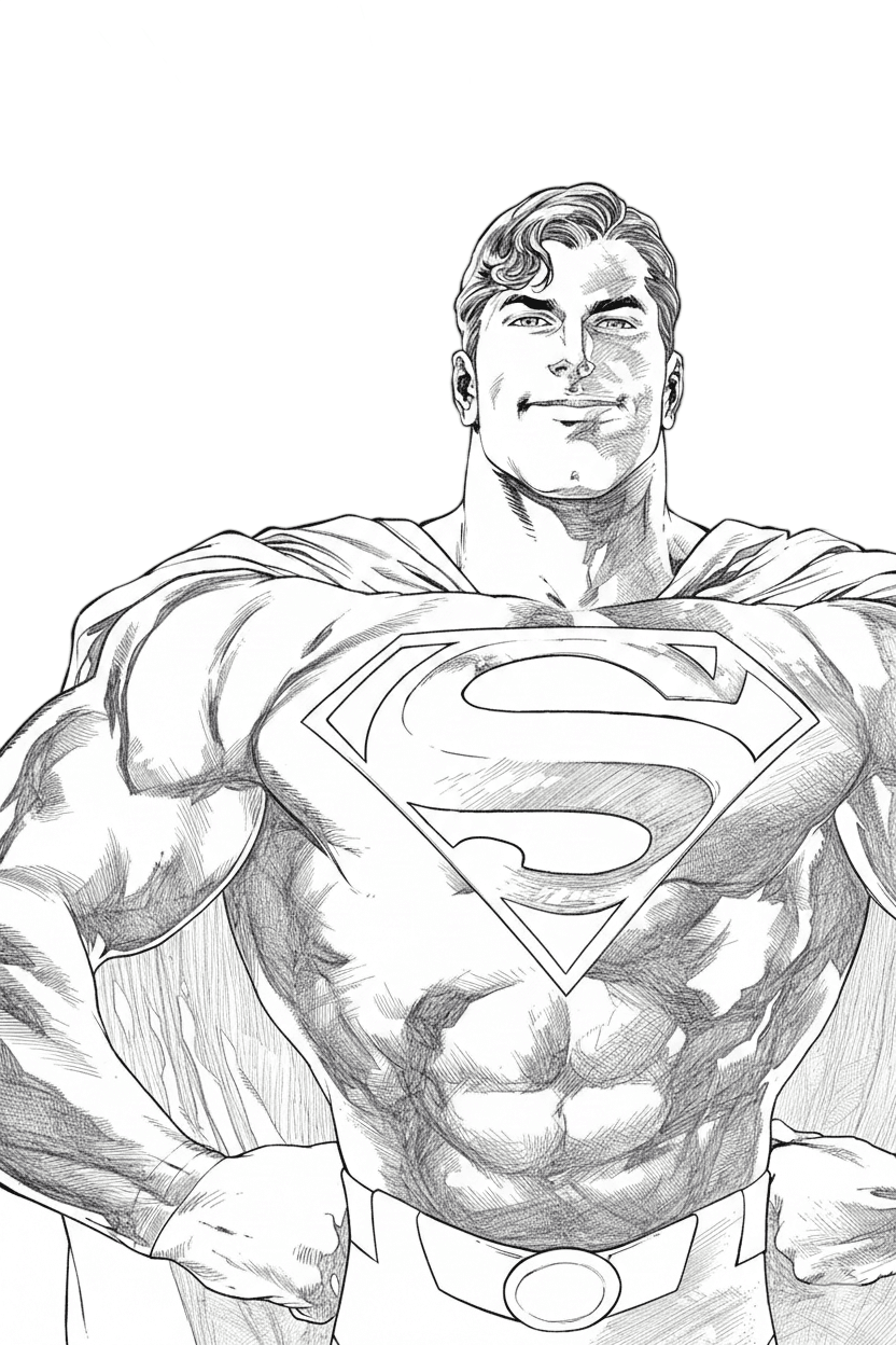 Superman Ausmalbild