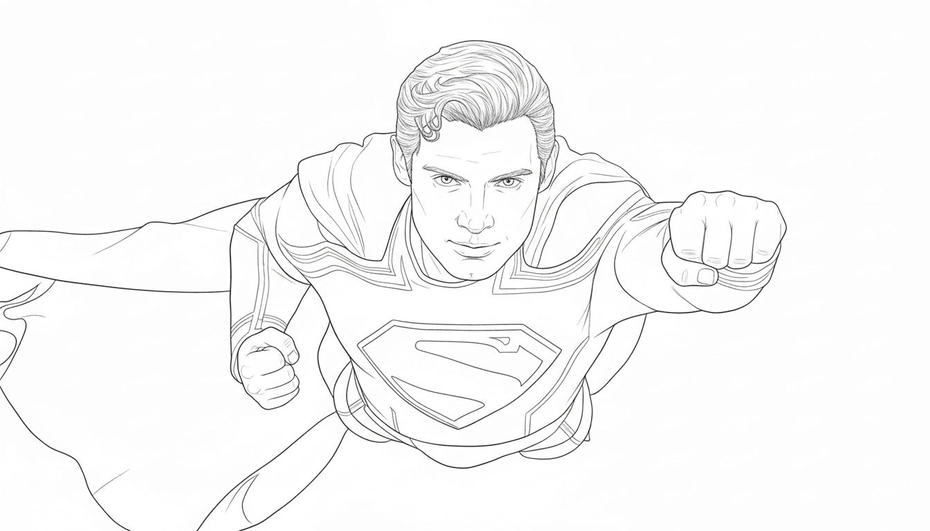 Superman Film-Version Ausmalbild