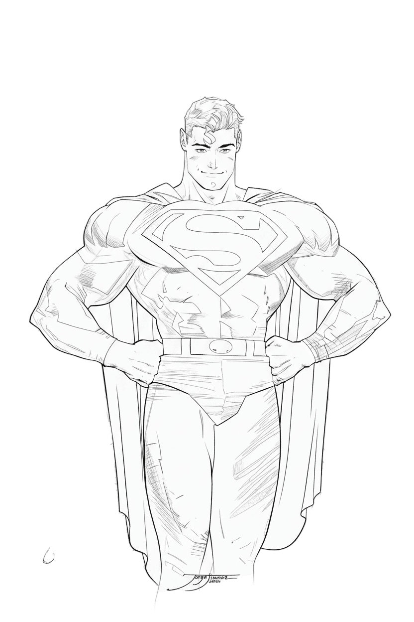 Superman in der Stadt Ausmalbild