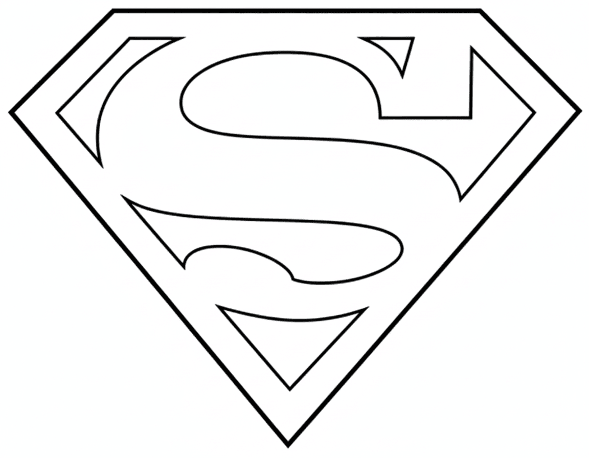 Superman Symbol Ausmalbild