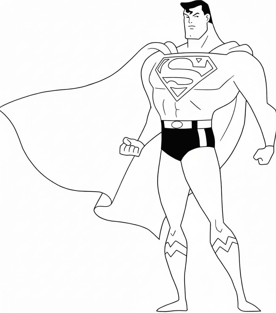 Superman Zeichnung Ausmalbild
