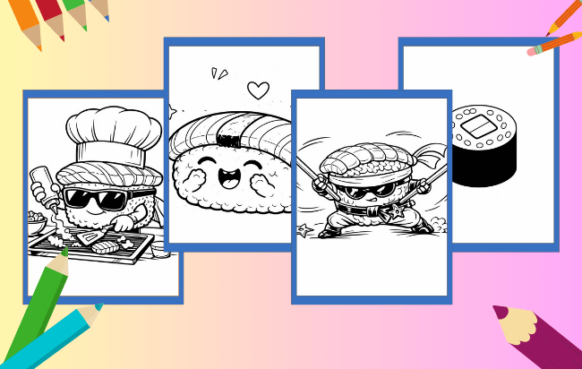Sushi Ausmalbilder