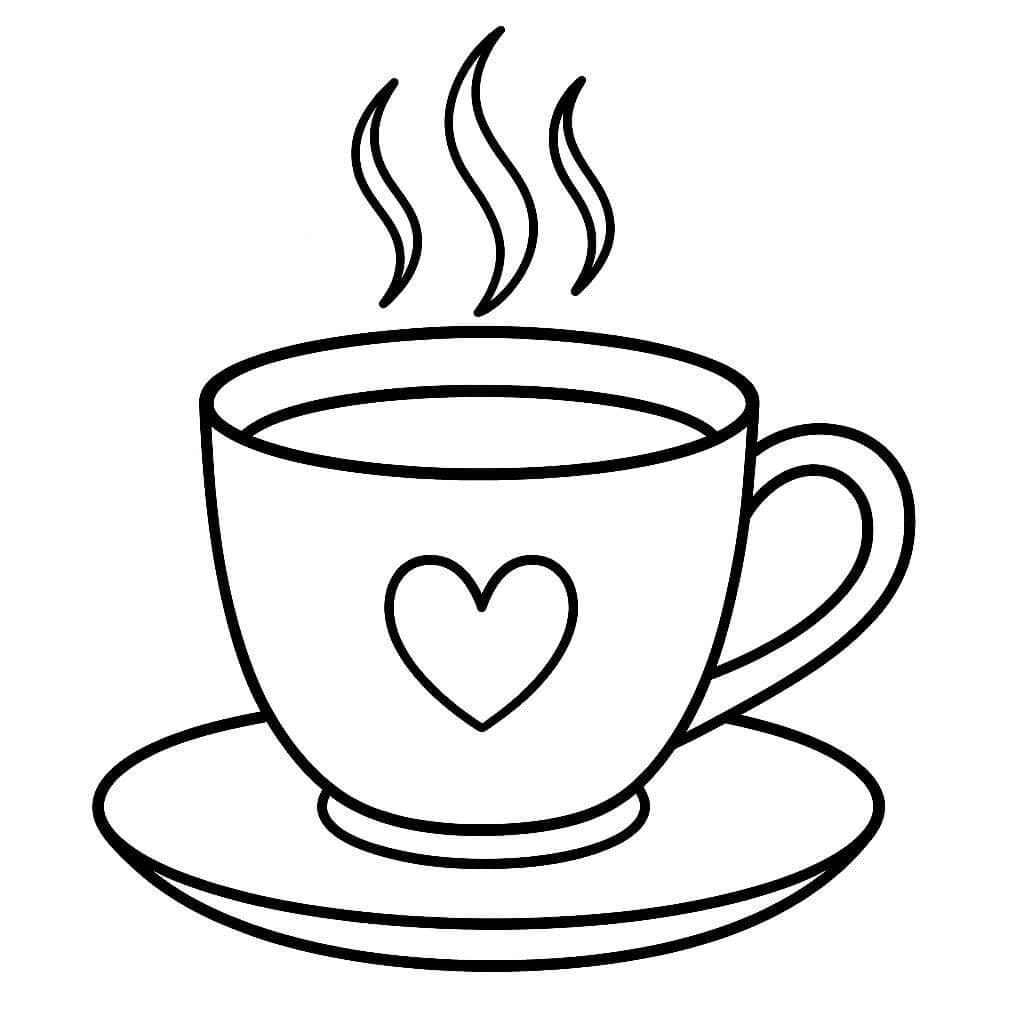 Kaffeetasse Ausmalbild