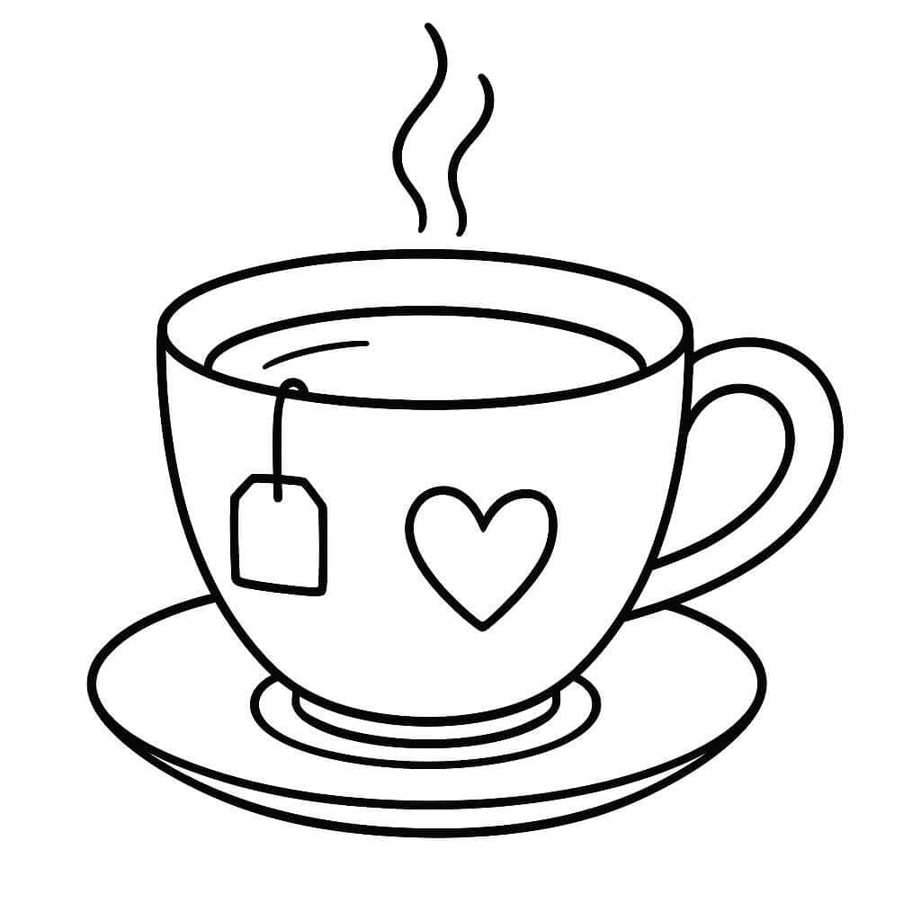 Teetasse Ausmalbild