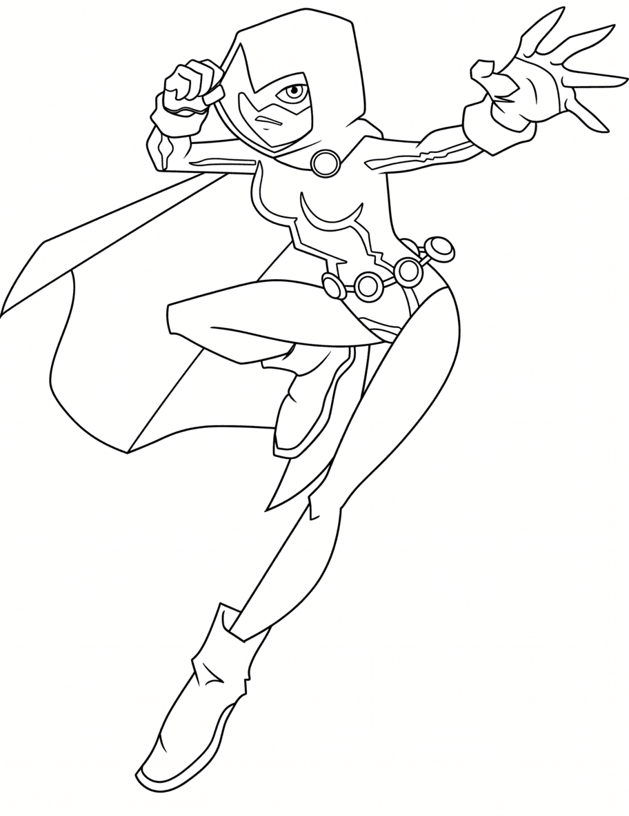 Raven Teen Titans Ausmalbild