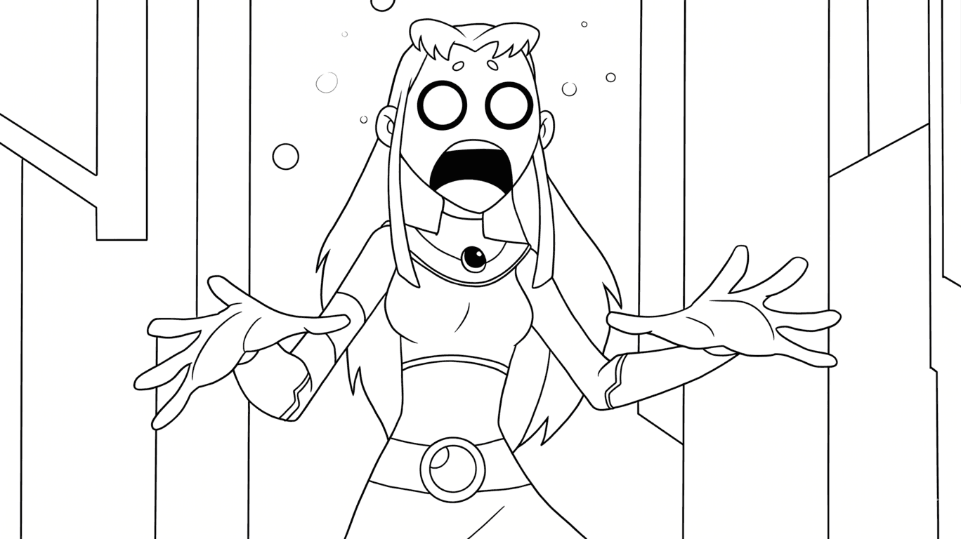 Starfire Teen Titans Ausmalbild