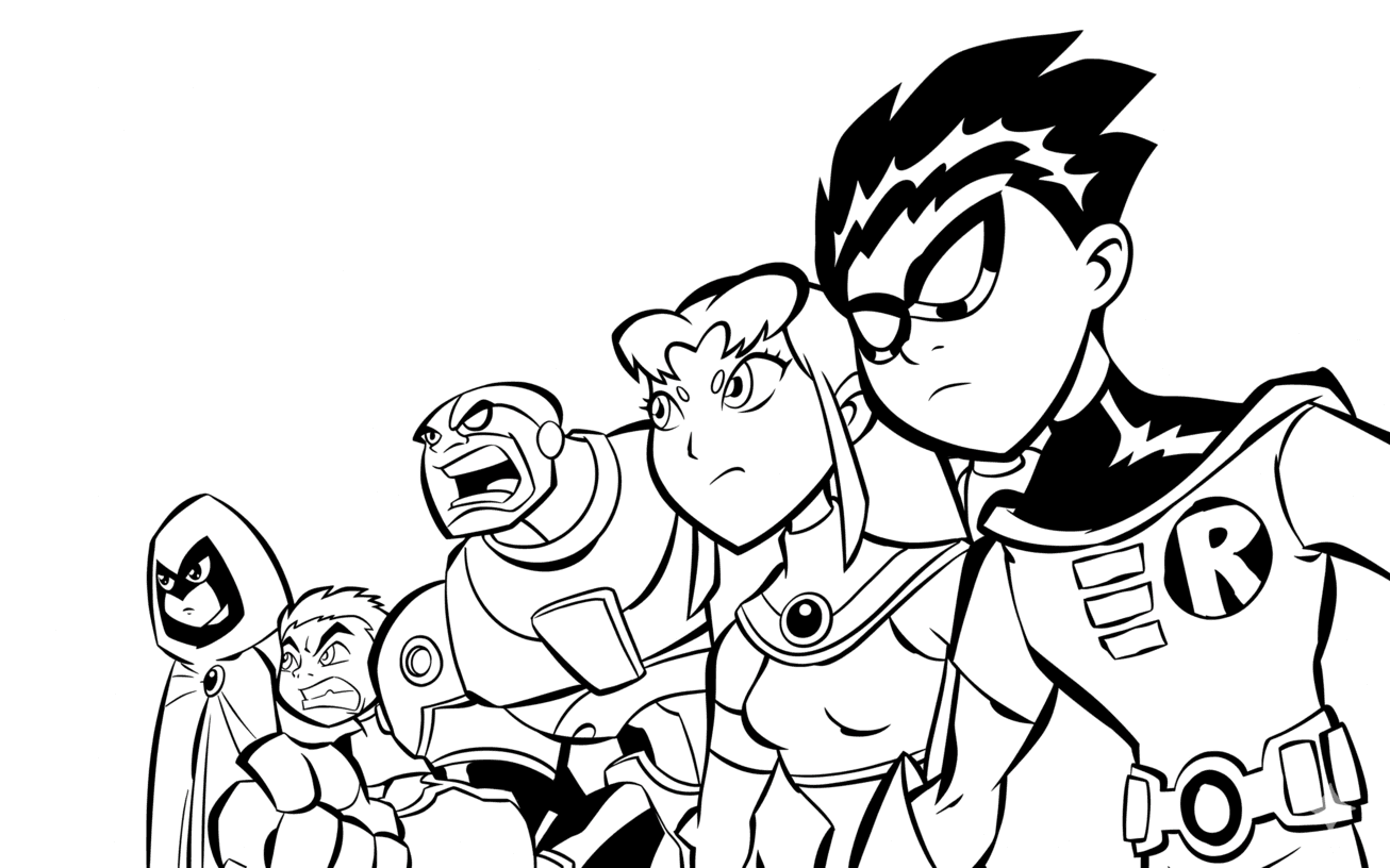 Teen Titans Ausmalbild
