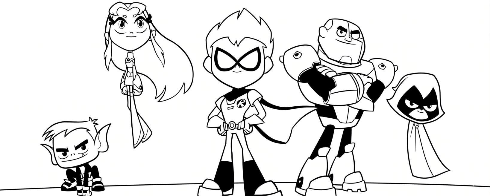 Teen Titans Zeichnung Ausmalbild