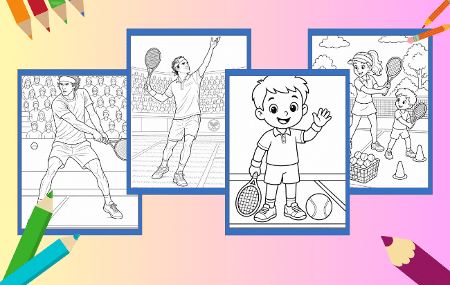 Tennis Ausmalbilder