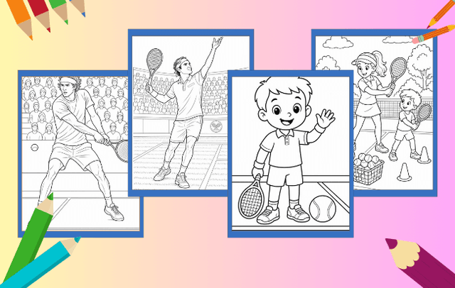 Tennis Ausmalbilder