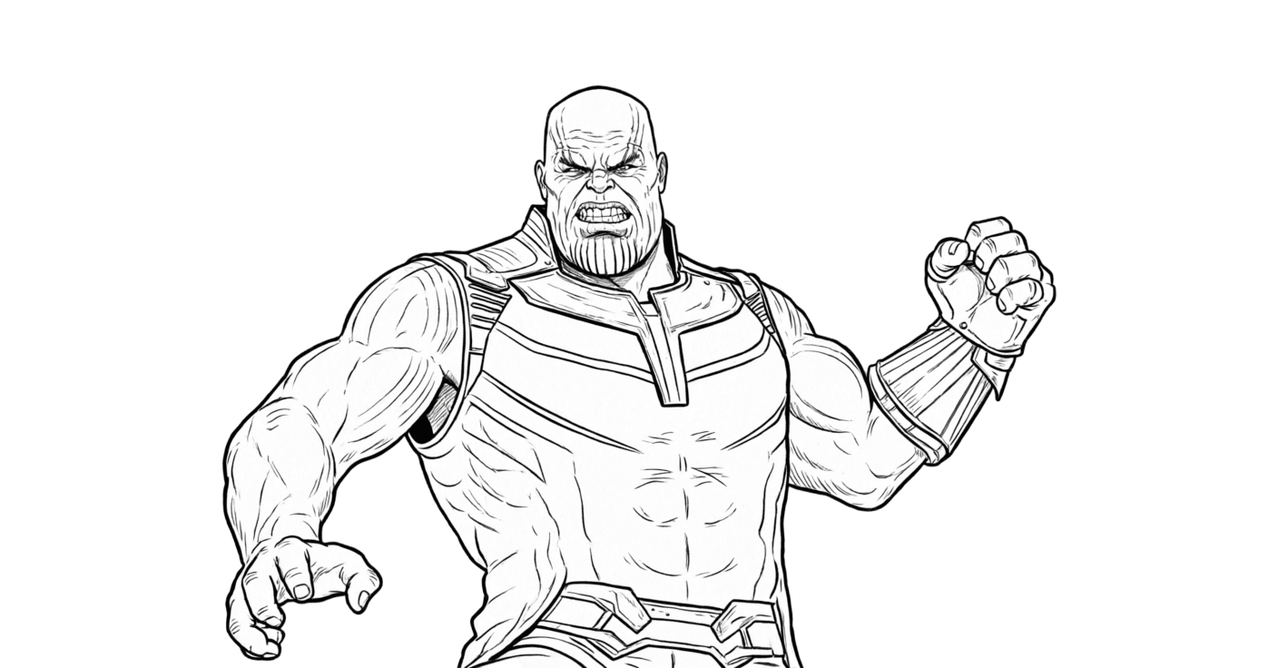 Thanos im Angriff Ausmalbild