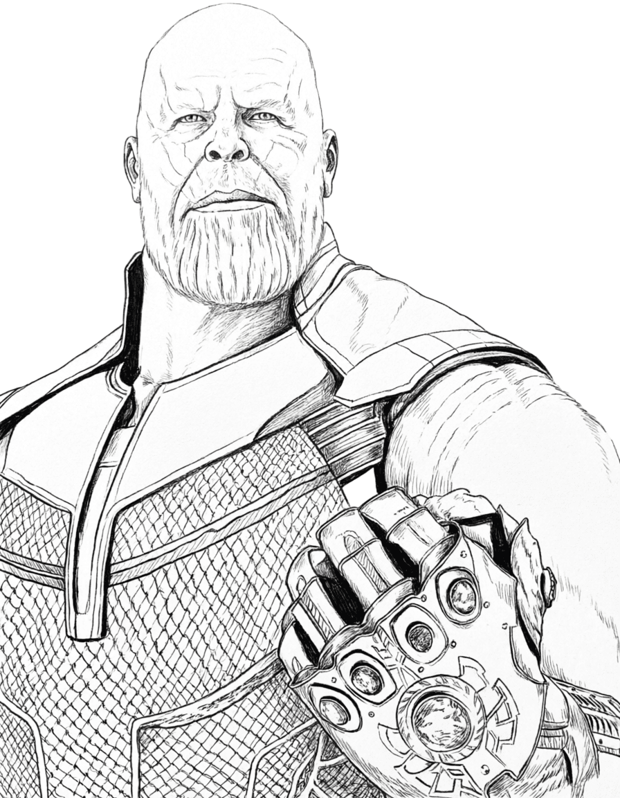 Thanos Marvel Ausmalbild