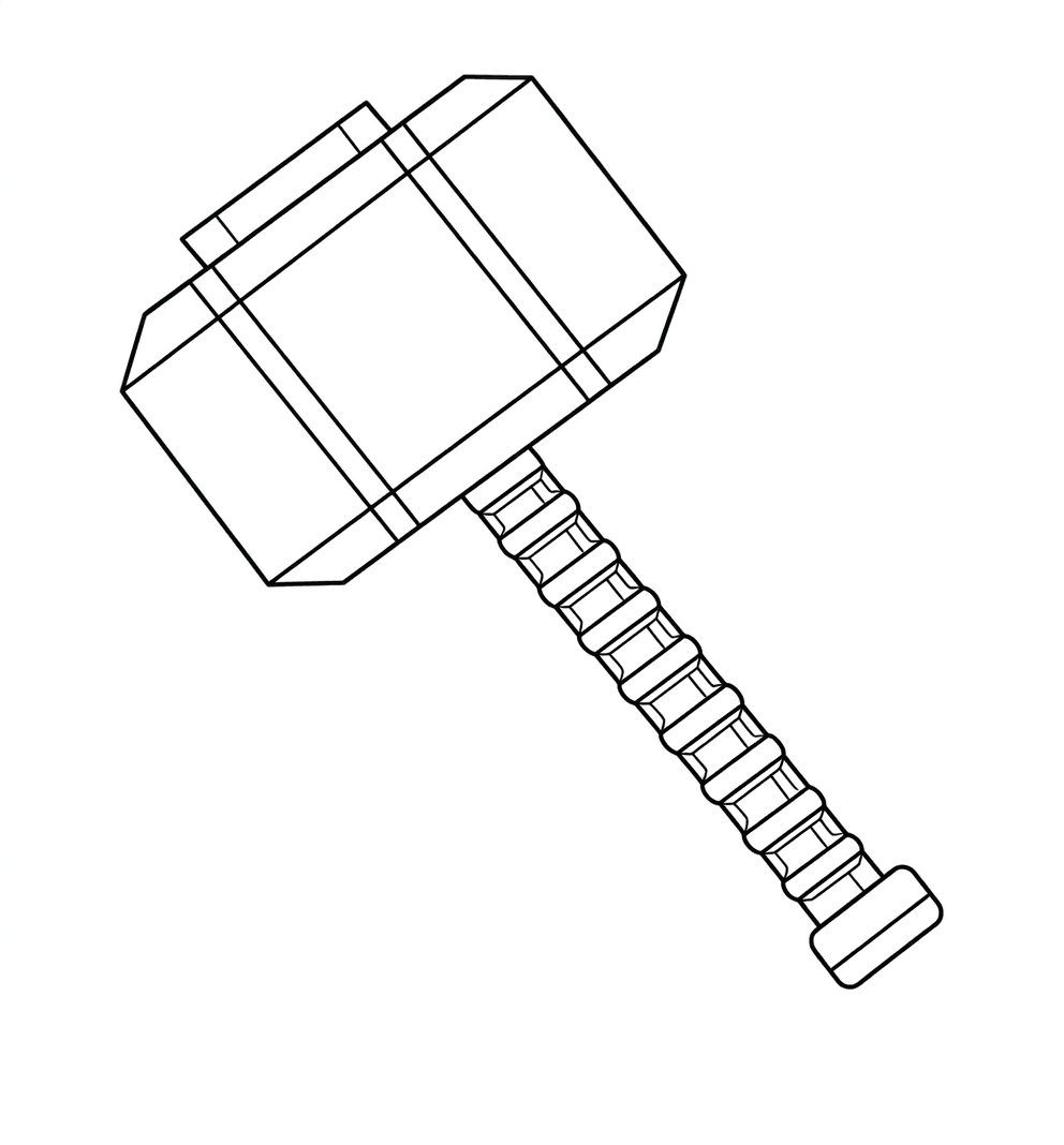 Thors Hammer Ausmalbild