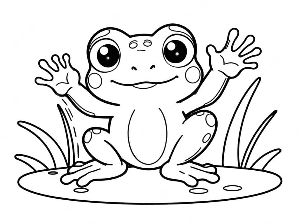 Baby-Frosch Ausmalbild