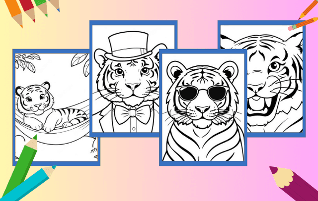 Tiger Ausmalbilder