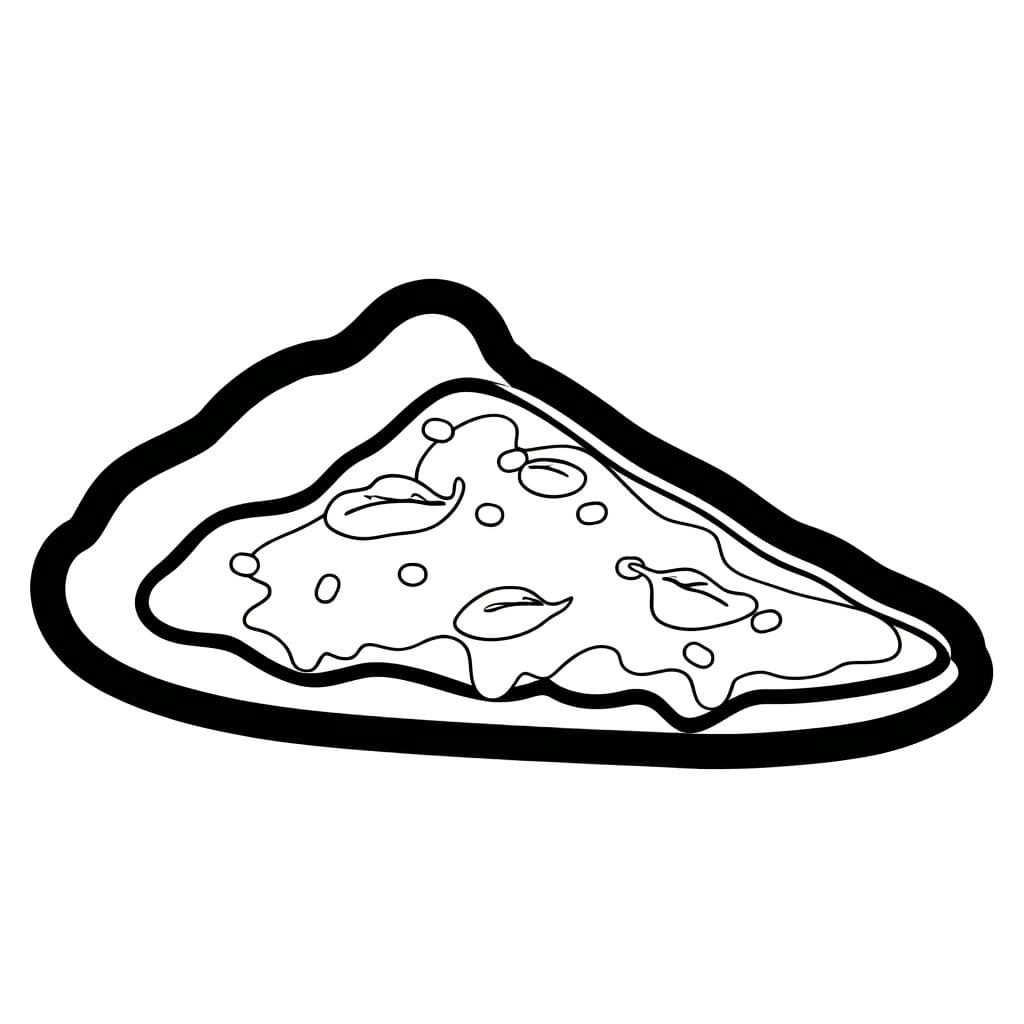 Pizzastück mit dickem Rand und Belag – Toca Boca Ausmalbild
