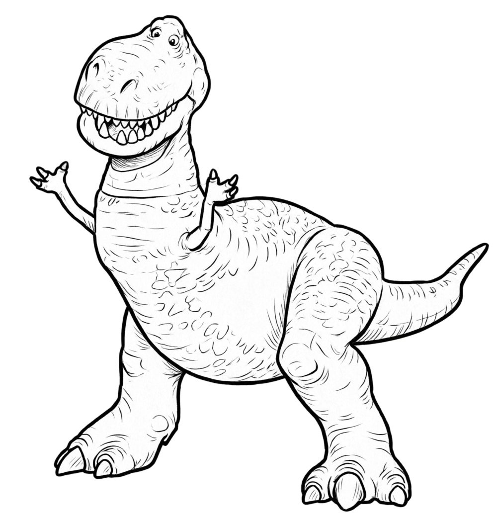 Rex Toy Story Ausmalbild