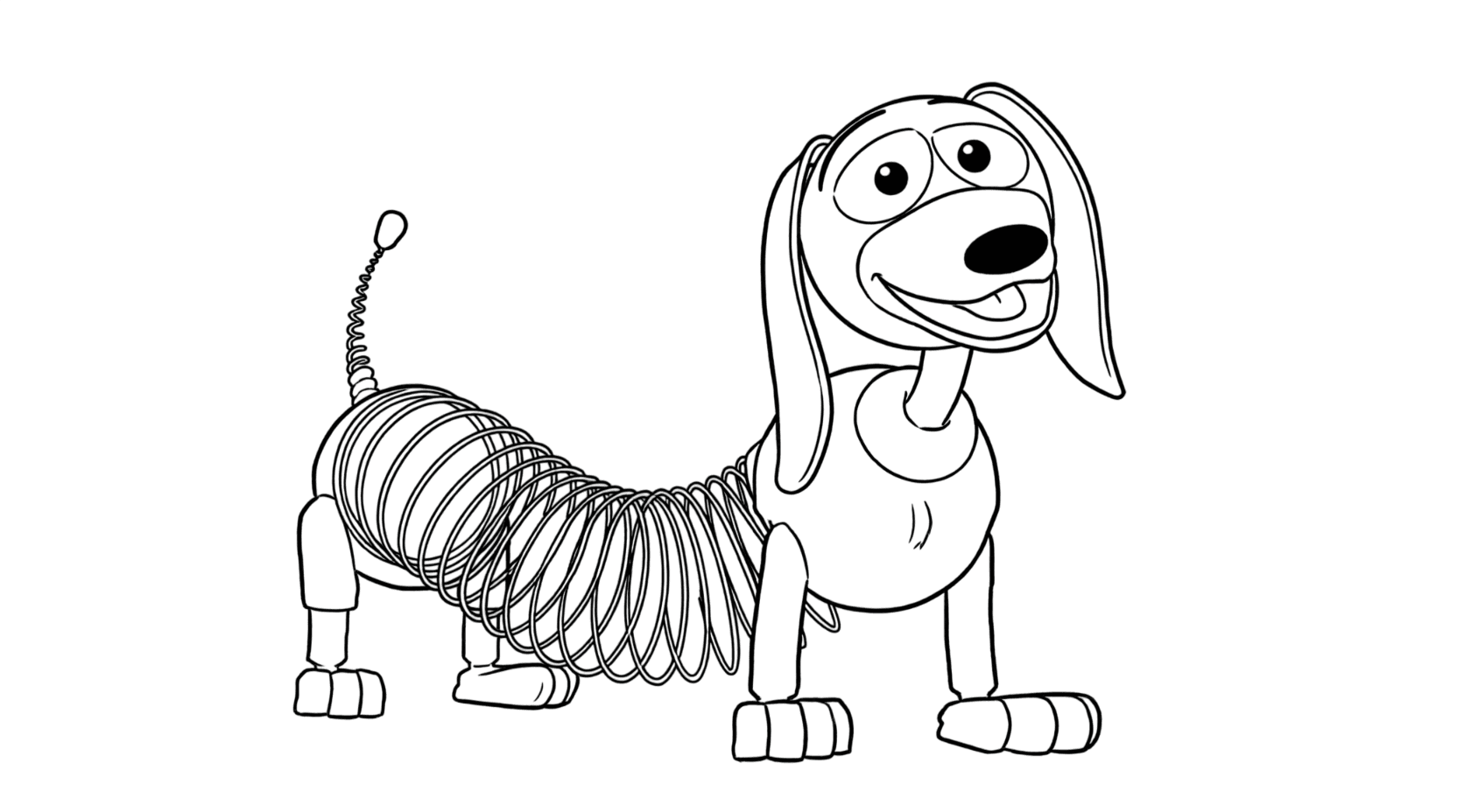Slinky Hund Ausmalbild