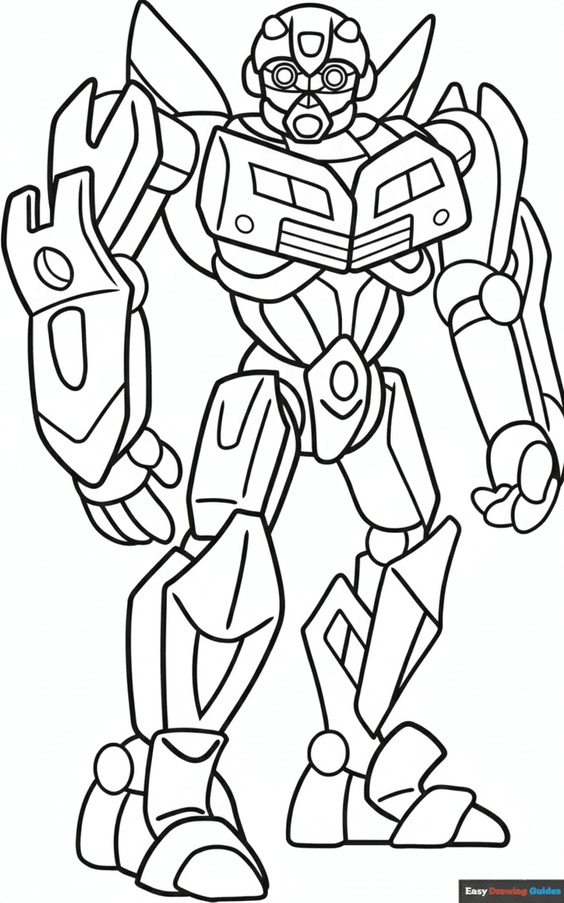 Bumblebee vereinfacht Ausmalbild