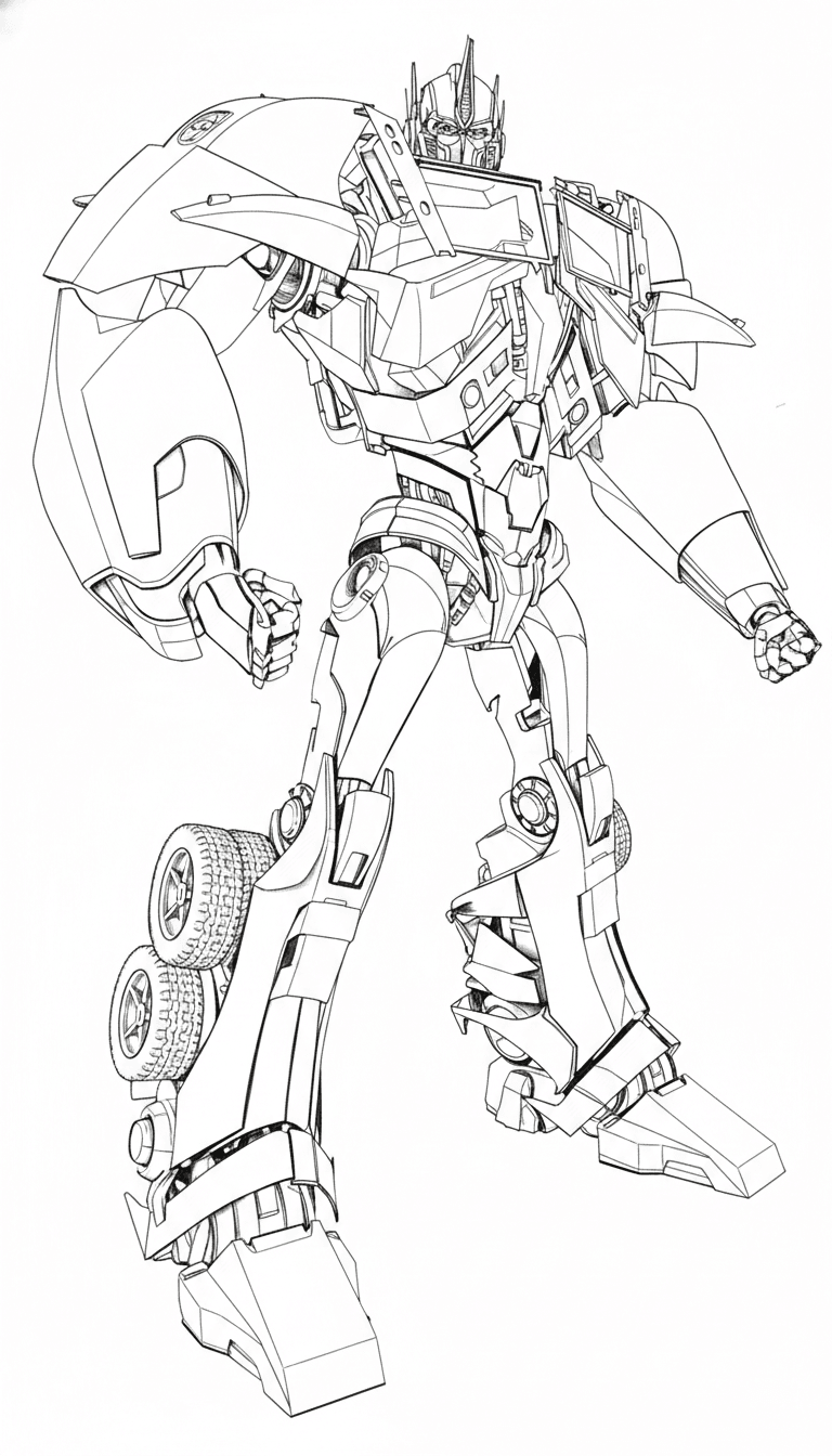 Optimus Prime Transformers Ausmalbild