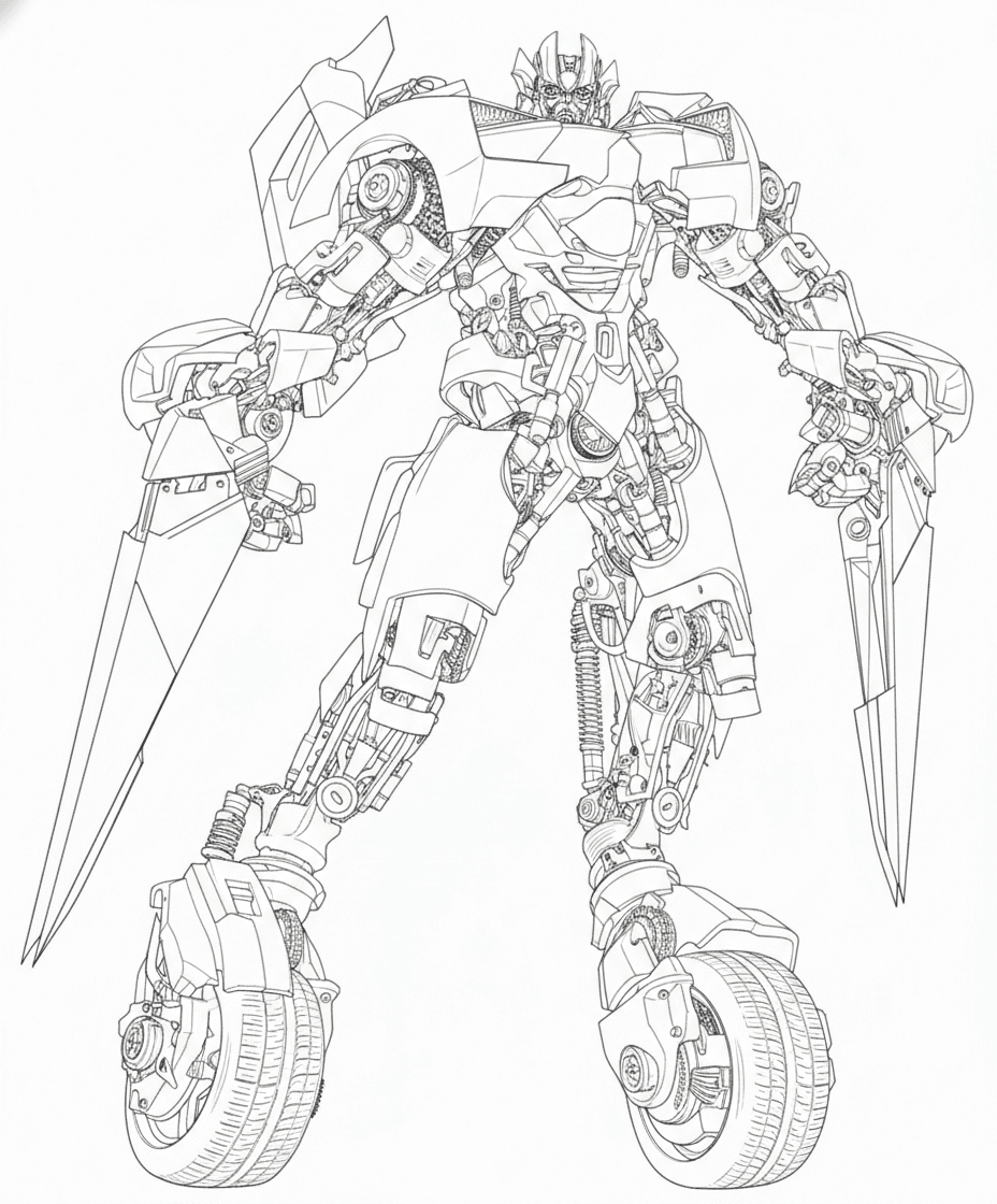 Sideswipe Transformers Ausmalbild