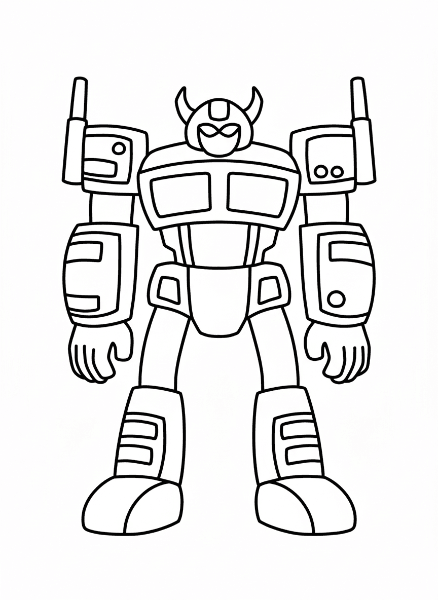 Transformers vereinfacht Ausmalbild