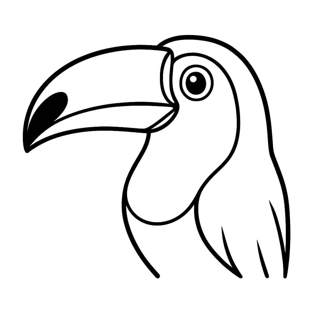 Tukan Kopf Ausmalbild