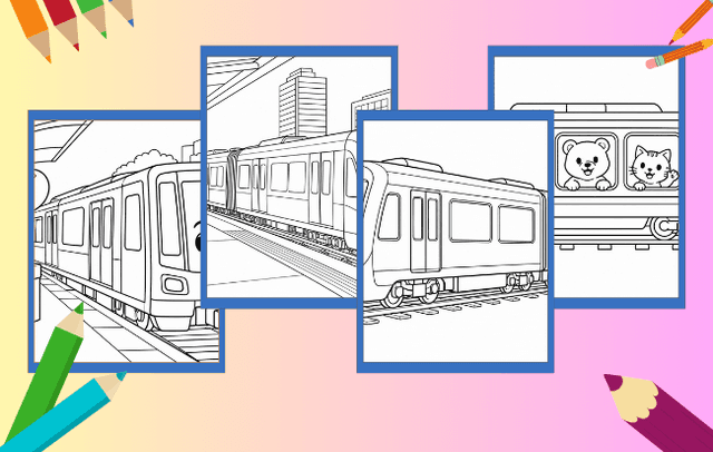 U-Bahn Ausmalbilder