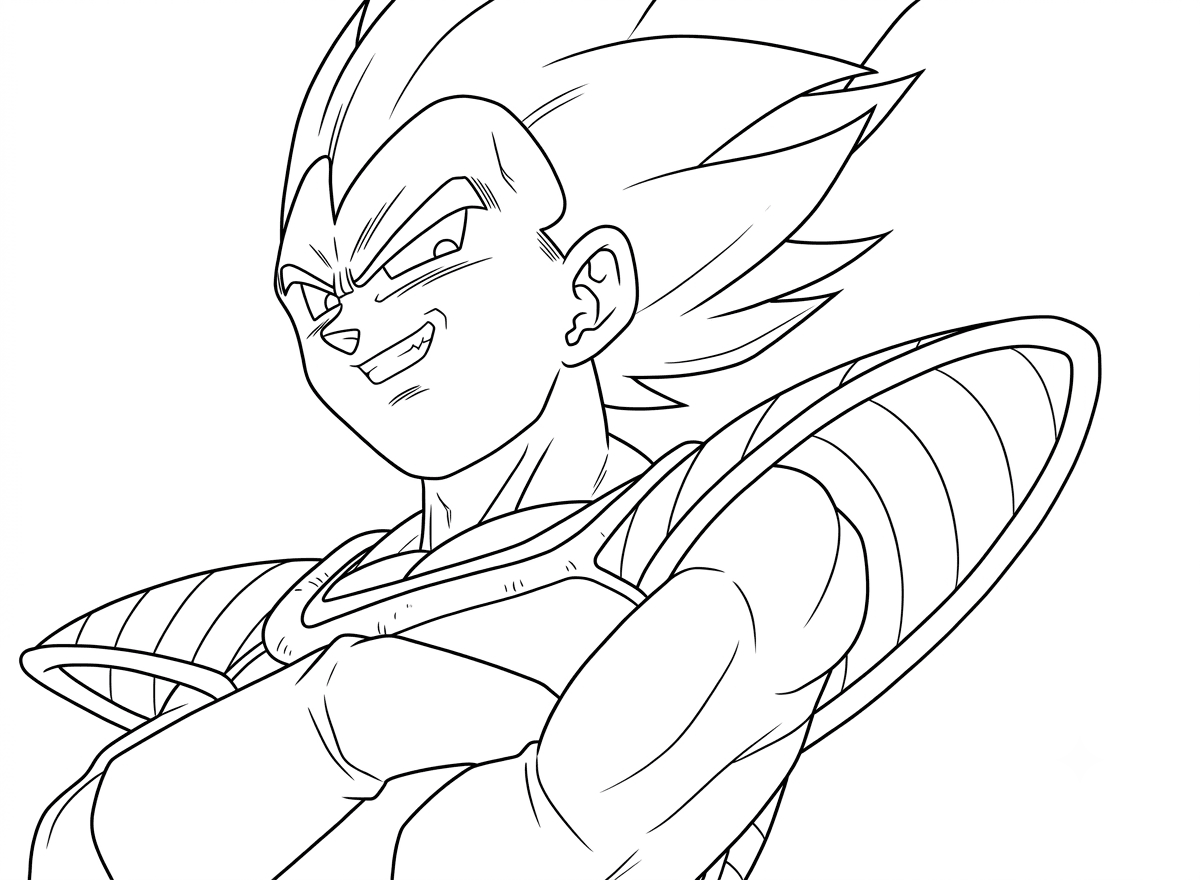 Vegeta Ausmalbild